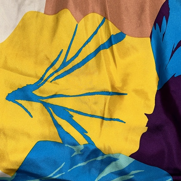 TIBI Floral Printed Embellished Silk Tunic Halter neck Sleeveless Top Size 4 - Picture 5 of 9